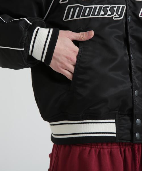 MOUSSY(マウジー)の「《AVIREX×MOUSSY》NYLON VARSITY JACKET(ブルゾン・レディース・レッド/ブラック・F)」の16枚目の写真