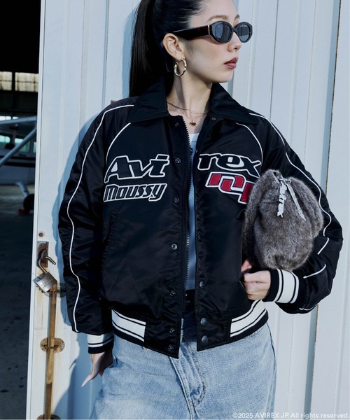 AVIREX×MOUSSY》NYLON VARSITY JACKET（ブルゾン）｜MOUSSY（マウジー