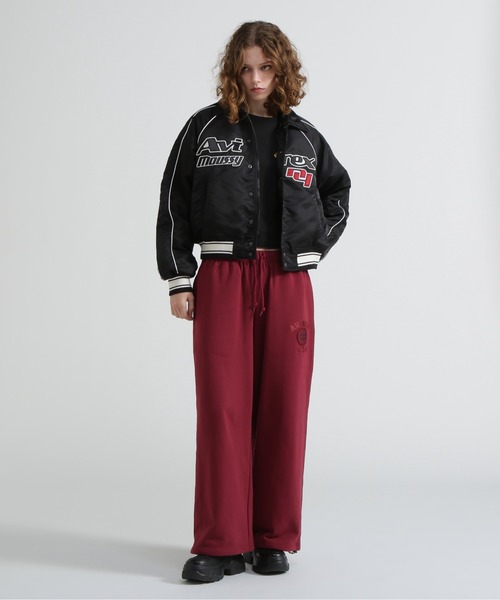 MOUSSY(マウジー)の「《AVIREX×MOUSSY》NYLON VARSITY JACKET(ブルゾン・レディース・レッド/ブラック・F)」の12枚目の写真