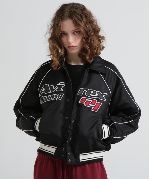MOUSSY（マウジー）の「《AVIREX×MOUSSY》NYLON VARSITY JACKET
