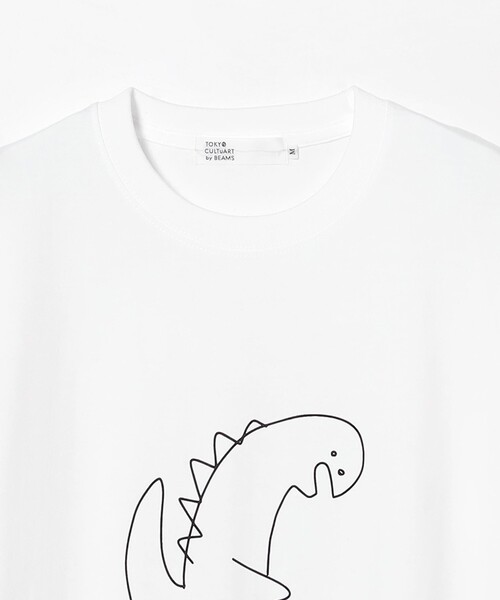 TOKYO CULTUART by BEAMS(トウキョウカルチャートバイビームス)の「matsui / DINOSAUR T-Shirt(Tシャツ/カットソー・メンズ・ブラック/ホワイト・SMALL/LARGE/MEDIUM/X-LARGE)」の4枚目の写真