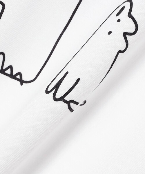 TOKYO CULTUART by BEAMS(トウキョウカルチャートバイビームス)の「matsui / DINOSAUR T-Shirt(Tシャツ/カットソー・メンズ・ブラック/ホワイト・SMALL/LARGE/MEDIUM/X-LARGE)」の6枚目の写真