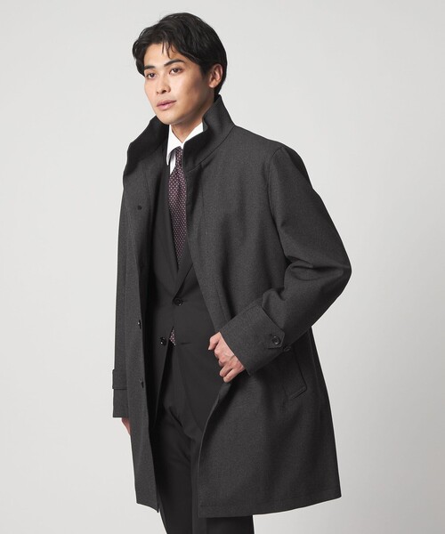 ユナイテッドアローズTOKYOスタンドカラー ウールコート 新品未使用　XL ウールライク 3WAY スタンドカラーコート-撥水-＜A DAY IN THE LIFE