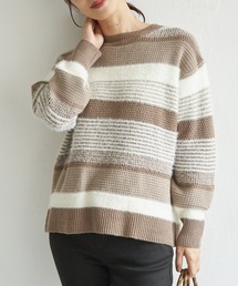 【新品】CRESCENT DUO　ボーダー切替えのカットソー　プルオーバー 新品】CRESCENT DUO ボーダー切替えのカットソー プルオーバー 新品