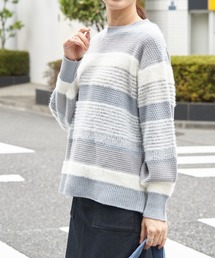 【新品】CRESCENT DUO　ボーダー切替えのカットソー　プルオーバー 新品】CRESCENT DUO ボーダー切替えのカットソー プルオーバー