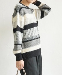 【新品】CRESCENT DUO　ボーダー切替えのカットソー　プルオーバー 新品】CRESCENT DUO ボーダー切替えのカットソー プルオーバー