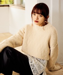 mysty woman | 3ゲージネップヤーンショートニット　612405(ニット/セーター)