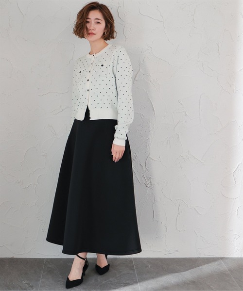 UR'S（ユアーズ）の「胸ポケットニットカーディガン（カーディガン/ボレロ・レディース・オフホワイト/ブラック/ライトブルー/チャコール/ネイビー/イエロー/グリーン/ドット/ホワイト系その他/ピンク・S/M/L）」の17枚目の写真