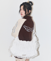ILLIGO(CS)Frill Bubble Big Crossbody Bag White(bZW[obO)
