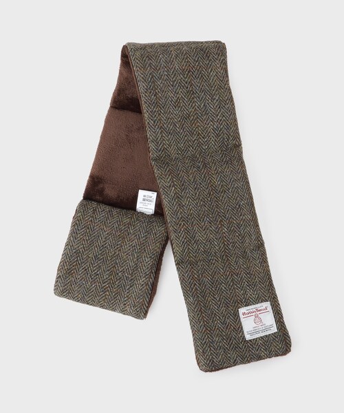 THE SHOP TK （ザ ショップ ティーケー ）の「【HARRIS TWEED／ハリスツイード】中綿入り差込マフラー（マフラー・メンズ・チャコールグレー/ブラウン系・00）」の4枚目の写真
