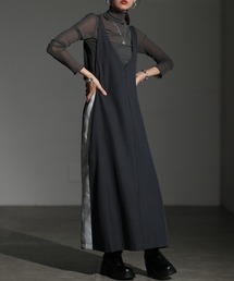 Sawa a la mode（サワアラモード）の「サイドラインサロペットスカート（ジャンパースカート）」