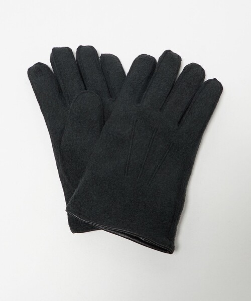 green label relaxing（グリーンレーベルリラクシング）の「ウォッシャブル フリース グローブ 手袋 -スマートフォン対応-（手袋・メンズ・ブラック/ダークブラウン/ダークグリーン・FREE）」の5枚目の写真