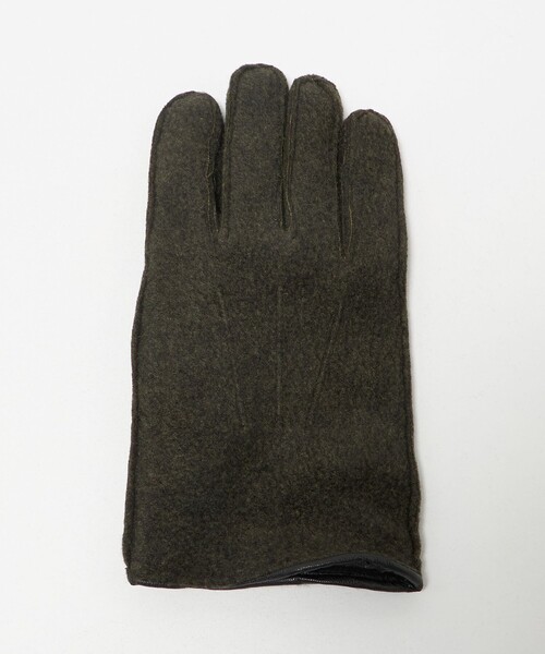green label relaxing（グリーンレーベルリラクシング）の「ウォッシャブル フリース グローブ 手袋 -スマートフォン対応-（手袋・メンズ・ブラック/ダークブラウン/ダークグリーン・FREE）」の9枚目の写真
