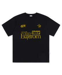 ESCFスポーツプリントオーバーフィット半袖ブラック
