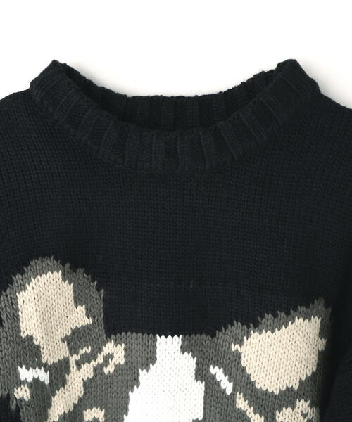 DANKE SCHON（ダンケシェーン）の「【WEB&DEPOT限定】DankeSchon/ダンケシェーン/1.5GG DOG KNIT（ニット/セーター・メンズ・ブルー/ホワイト系2/ブラック・L/M/XL）」の6枚目の写真