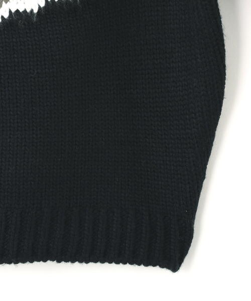DANKE SCHON（ダンケシェーン）の「【WEB&DEPOT限定】DankeSchon/ダンケシェーン/1.5GG DOG KNIT（ニット/セーター・メンズ・ブルー/ホワイト系2/ブラック・L/M/XL）」の9枚目の写真