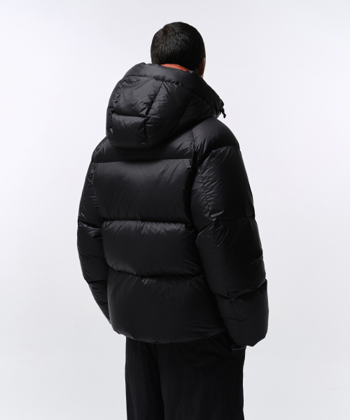 シティレジャーブライトフード付きダウンショートパディングジャケット