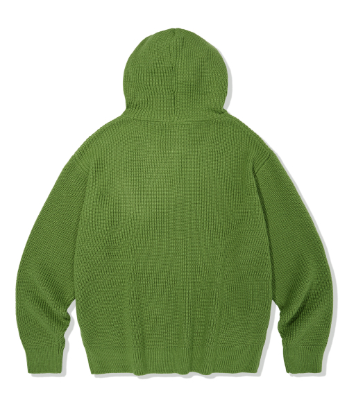F.ILLUMINATE(フィルミネイト)の「FLM ブリーズフードニット-グリーン(ニット/セーター・レディース・その他・LARGE/SMALL/MEDIUM)」の2枚目の写真