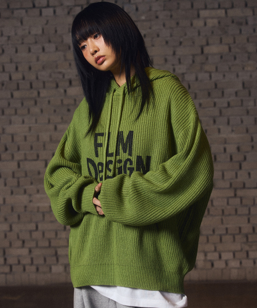 F.ILLUMINATE(フィルミネイト)の「FLM ブリーズフードニット-グリーン(ニット/セーター・レディース・その他・LARGE/SMALL/MEDIUM)」の3枚目の写真