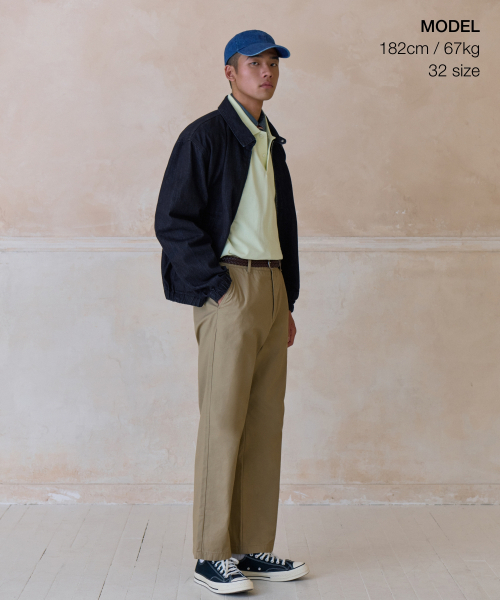 MUSINSA STANDARD（ムシンサスタンダード）の「[シティワーカーズ] テーパードコットンパンツ [ベージュ]（その他パンツ・メンズ・その他・40/38/33/26/27/28/29/42/36/34/32/30/31）」の4枚目の写真