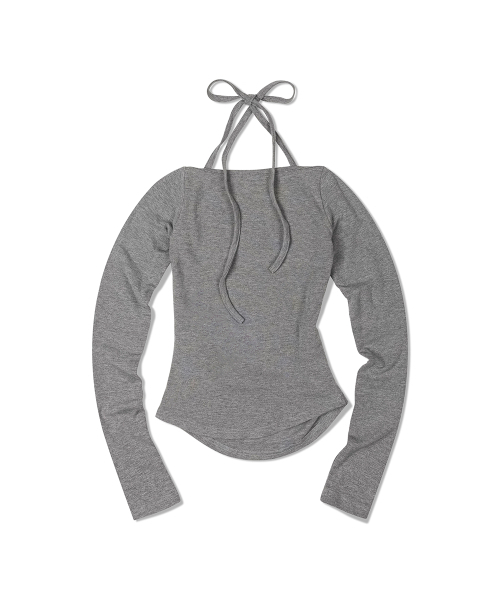 MOAA(モア)の「ホルターネックシャーリングスリーブ(グレー)(Tシャツ/カットソー・レディース・その他・SMALL/MEDIUM)」の3枚目の写真