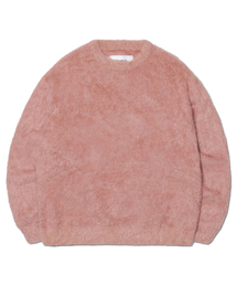 NOMANUAL | CROPPED HAIRY KNIT - PEACH(ニット/セーター)