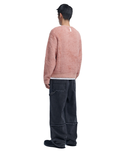 NOMANUAL（NOMANUAL）の「CROPPED HAIRY KNIT - PEACH（ニット/セーター・レディース・その他・MEDIUM/SMALL）」の4枚目の写真