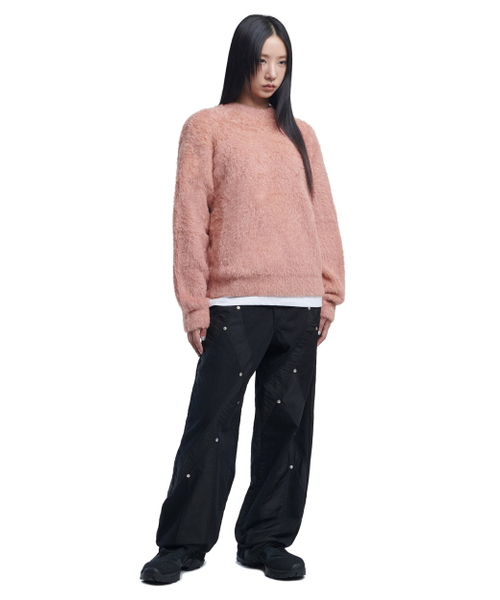 NOMANUAL（NOMANUAL）の「CROPPED HAIRY KNIT - PEACH（ニット/セーター・レディース・その他・MEDIUM/SMALL）」の5枚目の写真