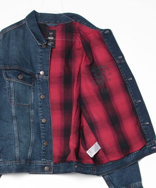 デニムジャケット ストレンジャー・シングス コラボ ストレンジャー・シングス フランネル裏地 アイコン デニムジャケット