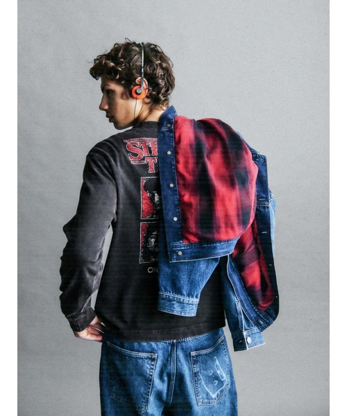 ストレンジャー・シングス フランネル裏地 アイコン デニムジャケット
