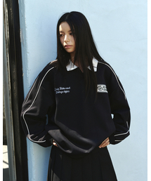 (W) オーバーパッチカラーTシャツ
