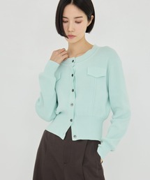 TAN/タン】《STUDIOUS別注》CARDIGAN/リブニットカーディガン