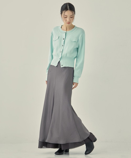 STUDIOUS（ステュディオス）の「【STUDIOUS/ステュディオス】POCKET KNIT CARDIGAN/ポケットニットカーディガン（カーディガン/ボレロ・レディース・レッド/ミント/ネイビー・FREE）」の15枚目の写真