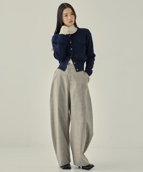 STUDIOUS（ステュディオス）の「【STUDIOUS/ステュディオス】POCKET KNIT CARDIGAN/ポケットニットカーディガン（カーディガン/ボレロ・レディース・レッド/ミント/ネイビー・FREE）」の22枚目の写真