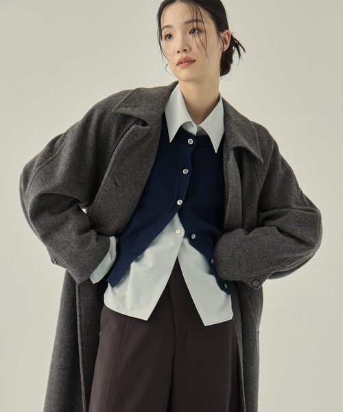 STUDIOUS/ステュディオス】POCKET KNIT CARDIGAN/ポケットニット