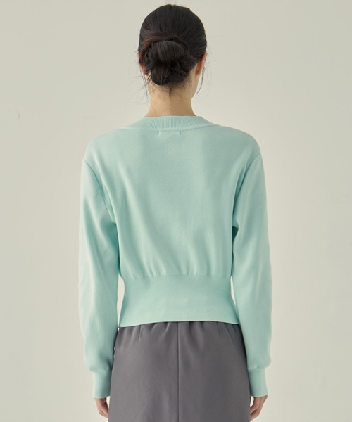 STUDIOUS（ステュディオス）の「【STUDIOUS/ステュディオス】POCKET KNIT CARDIGAN/ポケットニットカーディガン（カーディガン/ボレロ・レディース・レッド/ミント/ネイビー・FREE）」の20枚目の写真