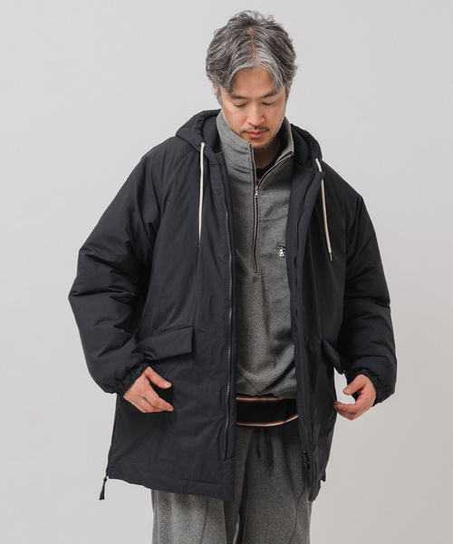 EDIFICE（エディフィス）の「E.PADDET フードブルゾン（ダウンジャケット/コート・メンズ・ブラック/ベージュ・MEDIUM/LARGE）」の5枚目の写真