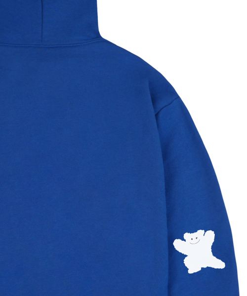 GRAVER（グレーバー）の「[UNISEX]エルボウ I LOVE ベア フードパーカー_コバルトブルー（パーカー・レディース・ブルー・SMALL/MEDIUM/LARGE/X-LARGE）」の3枚目の写真