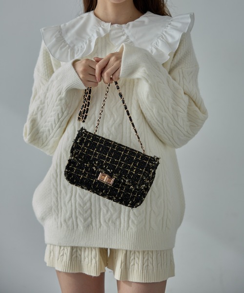 セール】ツイードチェーンショルダーバッグ（ショルダーバッグ