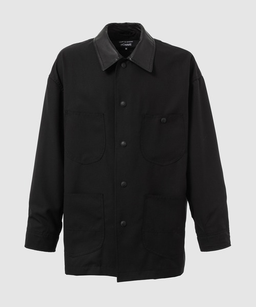 LEATHER COLLAR COVERALL JACKET（ブルゾン）｜COMME des GARCONS