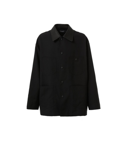COMME des GARCONS HOMME(コム デ ギャルソン・オム)の「LEATHER COLLAR COVERALL JACKET(ブルゾン・メンズ・ブラック/チャコールグレー・M/S)」の11枚目の写真
