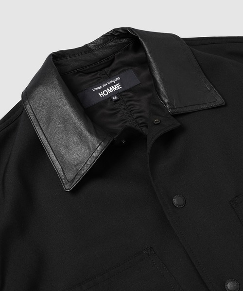 LEATHER COLLAR COVERALL JACKET（ブルゾン）｜COMME des GARCONS