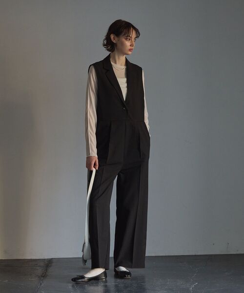 GARAGE OF GOOD CLOTHING（ガレージオブグッドクロージング）の「テーラードオールインワン（サロペット/オーバーオール・レディース・ブラック/ライトベージュ/ライトカーキ・36/38）」の13枚目の写真