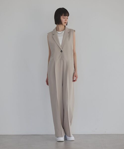 GARAGE OF GOOD CLOTHING（ガレージオブグッドクロージング）の「テーラードオールインワン（サロペット/オーバーオール・レディース・ブラック/ライトベージュ/ライトカーキ・36/38）」の18枚目の写真