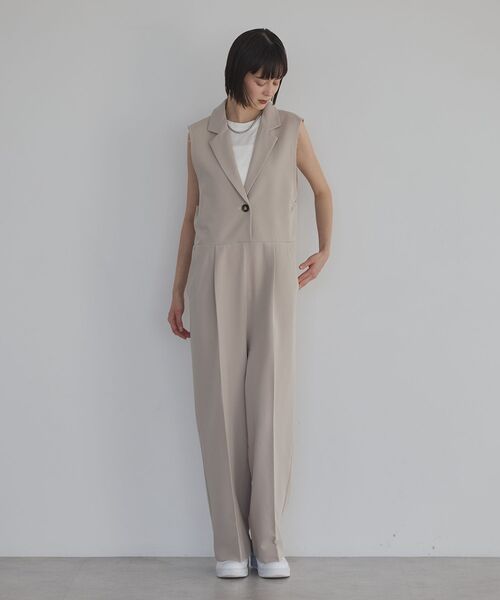 GARAGE OF GOOD CLOTHING（ガレージオブグッドクロージング）の「テーラードオールインワン（サロペット/オーバーオール・レディース・ブラック/ライトベージュ/ライトカーキ・36/38）」の19枚目の写真