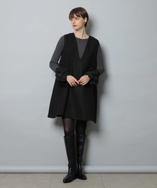 CADUNE（カデュネ）の「ジャンスカ（ワンピース・レディース・ブラック・38/36）」の4枚目の写真