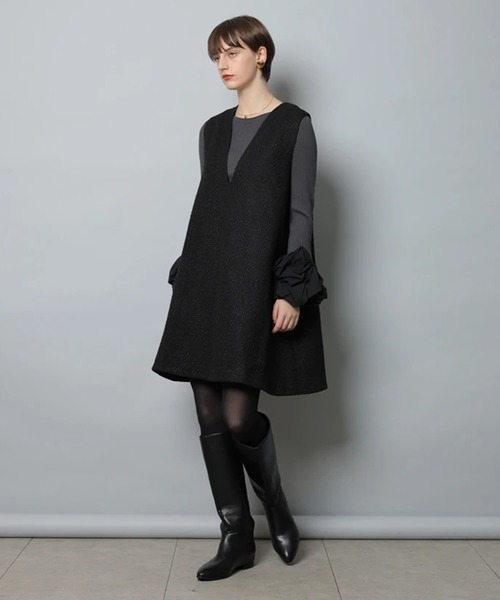 CADUNE（カデュネ）の「ジャンスカ（ワンピース・レディース・ブラック・38/36）」の5枚目の写真