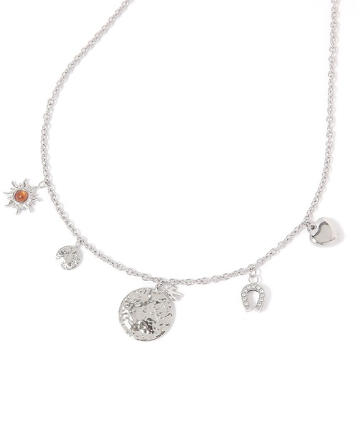 GLOBAL WORK(グローバルワーク)の「ステンレスチャームネックレス/611155(ネックレス・レディース・シルバー/ゴールド・FREE)」の1枚目の写真