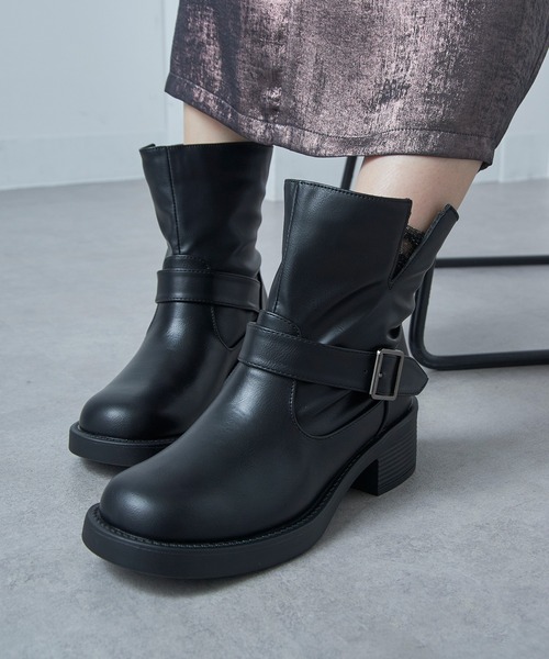 MAISON BREEZE（メゾンブリーズ）の「【MAISON BREEZE】ベルトエンジニアブーツ LIM（ブーツ・レディース・ブラック/キャメル/ダークブラウン・S/M/LL/L）」の10枚目の写真