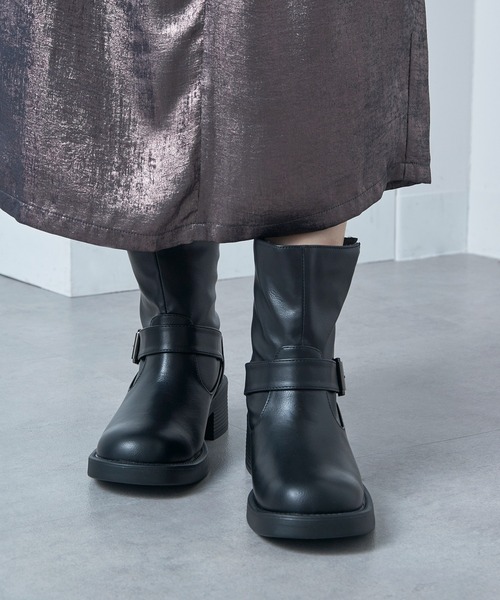 MAISON BREEZE（メゾンブリーズ）の「【MAISON BREEZE】ベルトエンジニアブーツ LIM（ブーツ・レディース・ブラック/キャメル/ダークブラウン・S/M/LL/L）」の11枚目の写真